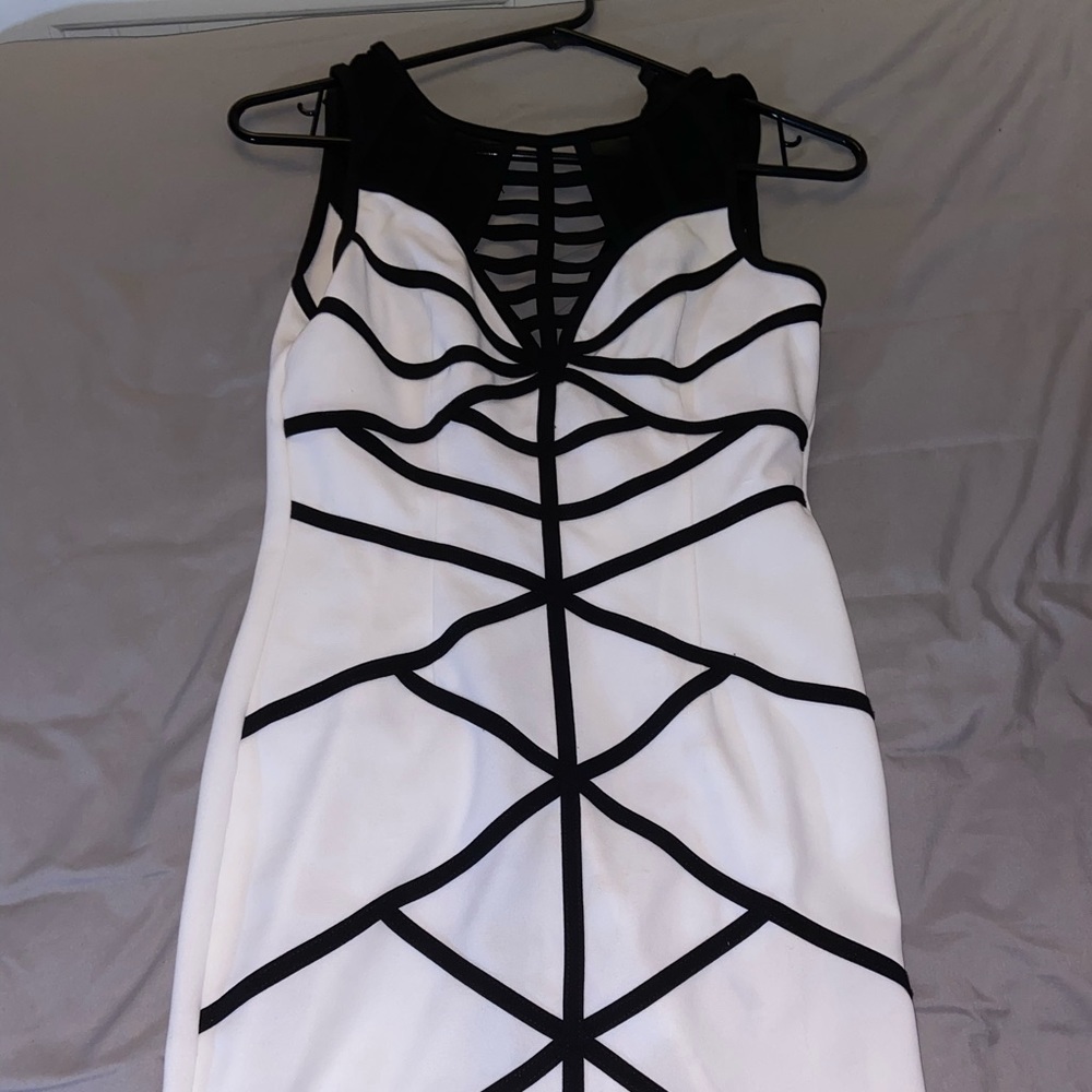 Black and white line dress, windsor, worn once